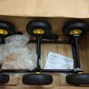 6 Wheel All Terrain Dolly, Heavy Duty Furniture Dolly 1300 Lbs Capacity, 10" Inflatable Tires Big Wheel Dolly, All Terrain Mover for Homes, Logistics, Warehouses, Shopping - 35.5" x 18" - Black
