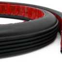 D Shape Foam Rubber Seal Strip, 1" Self-Adhesive EPDM Rubber Weather Stripping Gasket for Automotive, Boat, RV Slide Out Seal, Marine, Garage Doors/Window and More, 13.1Ft