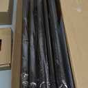 KAMANINA Curtain Rods for Windows 72 to 144 Inches (6-12ft) Long Heavy Duty Curtain Rod, 7/8 Inch Adjustable Decorative Drapery Rods with Netted Texture Finials, Bronze, Size: 32-144"