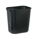 Rubbermaid Commercial Desk-Side Trash Can, Black, 28-1/8 Quarts
