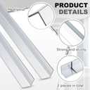 Blulu 2 Pcs Aluminum Angle Stock 48" Long x 1 1/2" Wide x 1/8" Thick, Aluminum Angle Iron Trim Angled Metal Bar