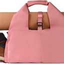 Yoga Bags for Women with Yoga Mat Bags Carrier Carryall Polyester Tote Bag for Pilates Shoulder for Travel Office Beach Workout (Pink)