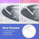 Non-Electric Toilet Seat with Bidet Fits Elongated Toilets