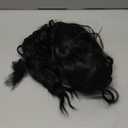 SEVENCOLORS Long Black Wavy Wigs for Women Natural Soft Hair Black Wig with Bangs Synthetic Fluffy Curly Wigs for Daily Party Cosplay