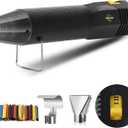 Mini Heat Gun with 6.56FT Long Cable, CUBEWAY 350W Dual-Temp 392~662F Heat Shrink Gun with Reflector Nozzle and Shrinking Tubes for Wire Connectors, Small Hot Air Gun for Embossing Crafts