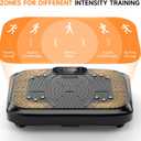 Vibration Plate Exercise Machine 450 Lbs Capacity, 199 Speeds Workout Vibrating Plate for Lymphatic Drainage Weight Loss, Full Body Shake Platform Machines for Women Men