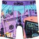 PSD Underwear Youth Boys Boxer Briefs - Smiley Print, Comfortable Active Underwear for Boys, Boys Underwear Packs & Singles (M)
