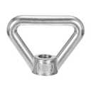 uxcell M12-1.75x64x50mm Lifting Eye Nuts, 4 Pcs 304 Stainless Steel Triangle Shape Threaded Nut Fastener for Home Repairs Rope Fitting
