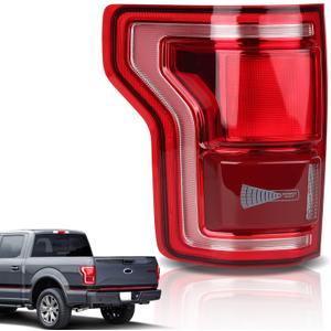 LED Tail Lights Compatible With Ford F150 2015 2016 2017 Rear Brake Lamp Signal Assembly Taillights with Blind Spot Module Not Included Replace F02800259 HL3Z13405D (Left Driver Side)