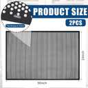 Zonon 2 Pack 24 x 36in Perforated Aluminium Expanded Metal Grilles Sheet Flattened Grate Screen/Fence Wire/Privacy Fence/Screen Door Mesh, Wall, Fireplace Flue, Vent Screens, DIY (Round Hole, Black)