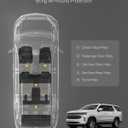 3W Floor Mats & Cargo Liner Fit for 2021 2022 2023 2024 2025 2026 Chevy Tahoe/GMC Yukon/Cadillac Escalade 7 Seat, TPE All Weather Custom Fit Car Accessories Heavy Duty Rubber Full Set Trunk Mats