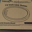 TIDITA 13" Acacia Lazy Susan Turntable for Table - Wooden Charcuterie Boards Cheese Board - Extra Large Lazy Susan Organizer - Kitchen Turntable for Cabinet, Pantry (13 Inch, Walnut)