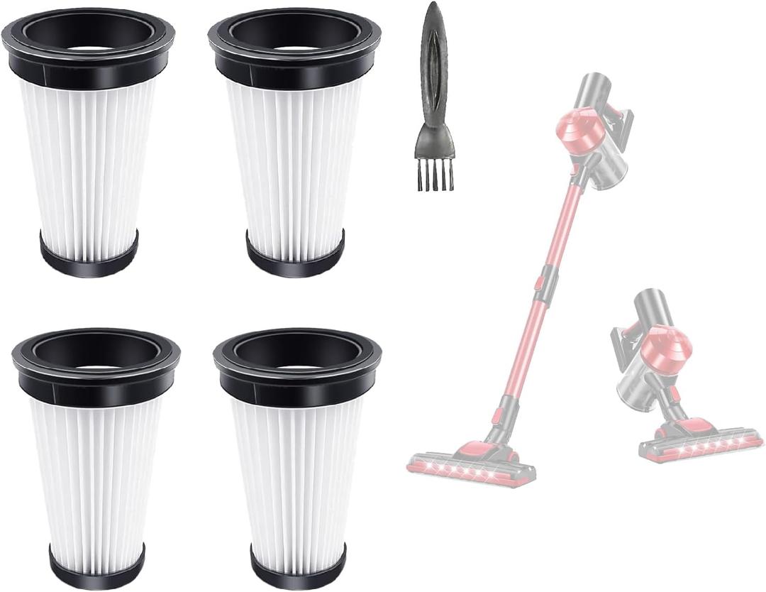 4 Pack Hepa Filters Replacement Compatible with Iwoly Cordless Vacuum Cleaner, Model C150. Washable Filters Works on Iwoly 18000Pa Upright Vacuum.
