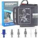 9"-17" Blood Pressure Cuff Arm, Wide-Range Standard/Medium to Large Replacement Cuff Fits M&L Size Arms, 6 Sizes of Connectors Compatible with Omron and Other Brand BP Machines (BP Cuff Included Only)