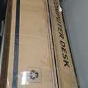 AODK 59 Inch Gaming Desk with USB Charging Ports & LED Light- Reversible Computer Desk with Storage Shelves & Monitor Stand, Modern Gamer Desk Table with Fabric Drawers & Side Hook, Carbon Fiber Pink