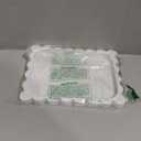 Silicone Bathroom Tray 11.5 x 8.7 Inch Scalloped Silicone Decorative Tray for Soap Dispenser Bottles, Bathroom, Dresser, Kitchen, Vanity, Home Decor, Marble Texture Design (White)