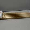 KAMANINA Blackout Double Curtain Rods for Windows 72 to 144 Inches Gold