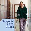 Medline Aluminum Forearm Crutches, Youth, Pack of 2