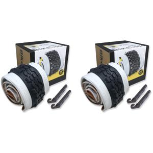 Classic White Wall Tires for Your Cruiser Wheels and Beach Cruiser Bike Accessories. 26 x 2.125 White Wall Bicycle Tires. with or Without Tubes. 2 Pack. (2 Tire - No Tube)