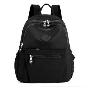 Tanweibago Mini Nylon Women Backpacks,11L Small Ladies backpacks Casual Lightweight Women Shopping Travel Daypack (Black) 10 Pack