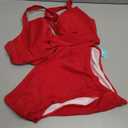 Aqua Eve Women Underwire Bikini Set - High Waisted Two Piece Swimsuit Tummy Control Bathing Suit 2025 Push Up Swimwear (X-Large, Solid Red)