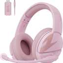 acer Wireless Gaming Headset, PS5 Headset with 2.4GHz for Ps5, Ps4, PC, Switch, Bluetooth 5.3 + 100Hrs Gaming Headphones with Noise Canceling Mic for Laptop, Mobile, Mac, 50mm Drivers (Pink)