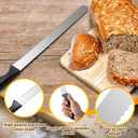 2 Pack 14 Inch Bread Cake Knife Stainless Steel Cake Slicer with Serrated Edge for Cutting Bread and Cakes, 14-inch blade and 18.7-inch total length