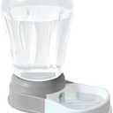 STALTWO 1.58 Gallon Automatic Dog Water Bowl Dispenser, Large Capacity Water Feeder for Cats and Dogs, BPA-Free, 1.58 Gallon Grey