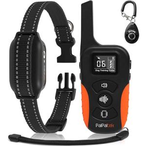 No Shock Dog Training Collar with Remote, Only Vibration & Beep | 3300FT Range & IPX7 Waterproof, Humane Vibration Collar for Small Medium Large Dogs (5-120 lbs) - No Prongs