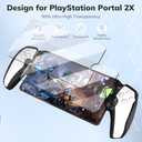 4 in 1 Accessoris Set Compatible with Playstation Portal, EVA Hard Carrying Case for PS5 Portal, Silicone Protective Cover,2 Pcs Screen Protector,10 Thumb Grip Caps,Ps Portal Accessories Black