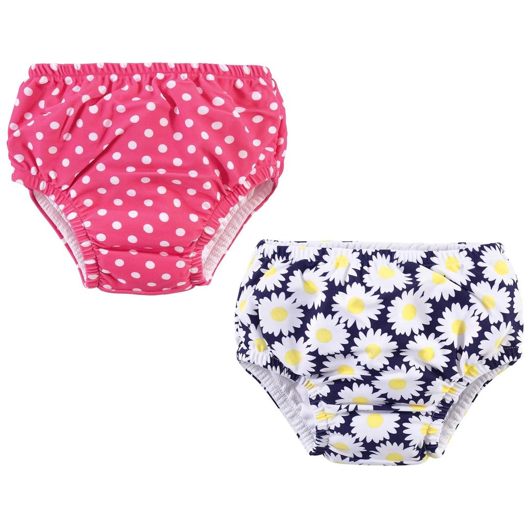 Hudson Baby Unisex Baby Swim Diapers, Daisy, 4 Toddler