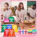 100 Pcs Jesus Loves You Party Supply for Adults Bulk Christian Gift with Drawstring Backpack Bracelets Keychains Cross Necklaces for Graduation Easter Church Religion Gift(Multicolor)