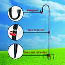 7 x Ottsuls Shepherd-Hooks 60" Adjustable for Bird-Feeder Lantern Plant-Hook Garden-Stake - Plant Stand Hanger for Outdoor Flower Basket, Bird Feeder Hanger Weddings Decor (2 Pack)