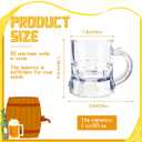Irrmshr 30 Pcs Mini Plastic Beer Mugs, 1 oz Clear Plastic Shot Glasses with Handles, Reusable Beer Stein Tasting Glasses for Drinking, Festival, Party, BBQ