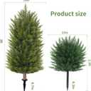 3ft UV-Resistant Artificial Cedar Topiary Tree Faux Cypress Outdoor Fake Pine Plant Shrubs Bushes for Home Garden Porch Entryway, Set of 2