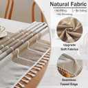 JIALE Tablecloths for Rectangle Tables, Cotton Linen Table Cloth Waterproof Tablecloth Wrinkle Free Farmhouse Dining Tables Cover, Soft Fabric Table Cloths with Tassels, Brown, 55" X 70", 4-6 Seats