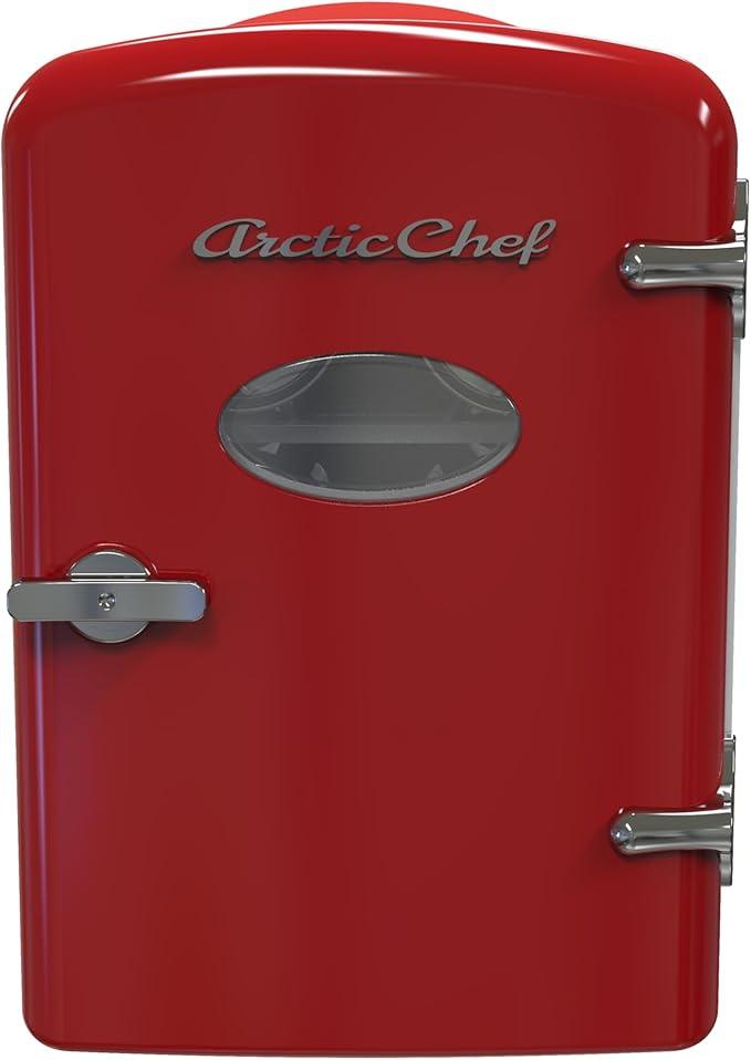 ARCTIC CHEF RMIS129RED Mini Compact Refrigerator-Red, 0.14 Cubic Feet ARCTIC CHEF RMIS129RED Mini Compact Refrigerator-Red, 0.14 Cubic Feet