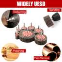 40 Grit Abrasives Aluminum Oxide 2 Inch Flap Wheel - 1 Length 1/4" Shank Mounted Sander for Deburring, Sanding, Grinding, Paint Removal,Polishing Wheel for Drill & Grinder (4pcs)