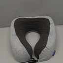 napfun Neck Pillow for Traveling, Upgraded Travel Neck Pillow for Airplane 100% Pure Memory Foam Travel Pillow for Flight Headrest Sleep, Portable Plane Accessories, Light Grey