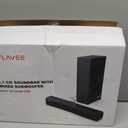 Nylavee Sound Bar - Hi-Fi Stereo Soundbar with Subwoofer, 80w Peak Power, Deep Bass Boost, 16-inch Small Bluetooth Sound Bar with HDMI-ARC, Coaxial, AUX Connection for TV, Computer, Projector