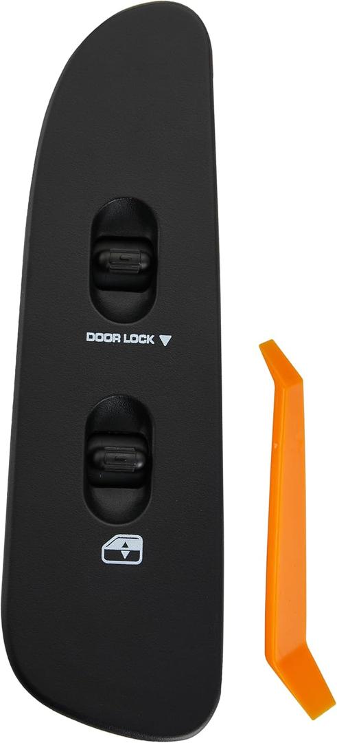 Passengers Side Power Window Switch Fits for 2002-2010 Dodge Ram 1500 2500 3500, 2001-2004 Dodge Dakota,Right Door Lock Glass Button Switch.OEM 56007695AB.Black Panel