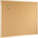 OWLKELA 24'' x 36'' Cork Board Bulletin Board, Wooden Framed Corkboard, Wood Oak Frame Corkboard, Vision Board and Decorative Hanging Pin Board