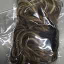 Medium Brown with Ash Blonde Highlight Halo Hair Extensions with Invisible Wire and 4 Secure Clips Wavy Synthetic Hair Extensions for Women Daily Part Use