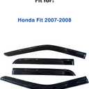IG Window Visors for 2007-2008 Honda Fit, Out-Channel Rain Guards Vent Wind Deflectors 4PC, Car Accessories for 07-08 Honda Fit