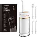 Travel Water Flosser Portable, Mini Cordless Oral Irrigator with Telescopic 180ML Tank 3 Mode 5 Nozzles, IPX7 Waterproof Teeth Cleaner for Braces, Orthodontic, Sensitive Gums Home