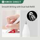 Kaco Cute Gel Pens, 10 Pieces Set Black Ink 0.5 mm Fine Point, Retractable Quick Drying Aesthetic Cute Pens (10 Style Set)