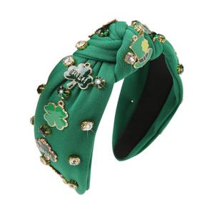 St Patricks Day Headband Women Shamrock Green Headband Irish Lucky Clover Hairband Saint Patricks Day Accessories