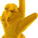 Kids Work Gloves Age 2-14, Extra Soft Deerskin Suede, Durable, Flexible Toddler Youth Genuine Leather Gloves for Kids Yard Work, Working, Gardening (Small, Yellow, 2-4 Years Old) (Yellow, S)