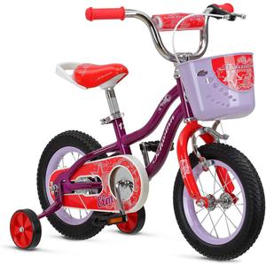 Schwinn Elm Bike, 12 Inch Bike for Kids Ages 2-4, SmartStart Ergonomic Design for Kids, Adjustable Seat Grows with your Child, Rear Coaster Brake and Front Caliper Brake, Training Bicycle (Purple)