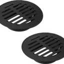 Antrader 2Pcs Round Floor Drain Cover,3.35 Inch Stainless Steel Floor Drain,Sewer Drain Cover for Outdoor Yard Pipe Roof Balcony